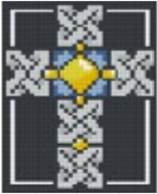 Celtic Cross - One 1 Baseplate PixelHobby Mini-mosaic Art Kit